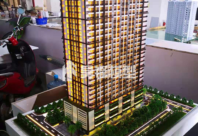 临沧地产模型-柬埔寨项目德光公寓